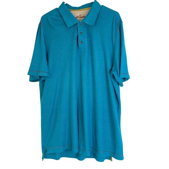 Robert Graham XL Classic Fit Teal Polo Shirt Contrast Accent RN10527 Vacay - Picture 1 of 10